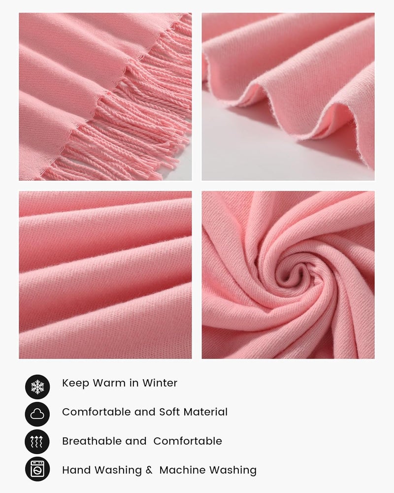 Ymomode Store Scarfs for Women Pashmina Shawls and Wraps for Evening Dress Bridesmaid Wedding Bridal Winter Warm Long Large Scarves - Image 3